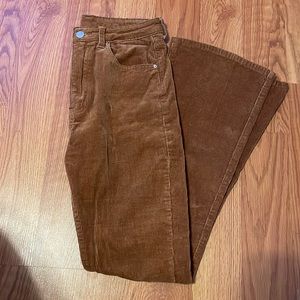 Medium Brown corduroy flare pants